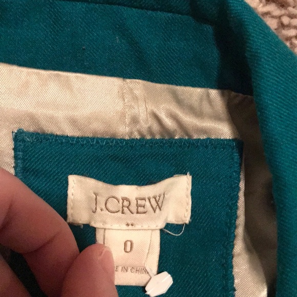 J. Crew Teal blazer! Size 0! - Picture 4 of 7